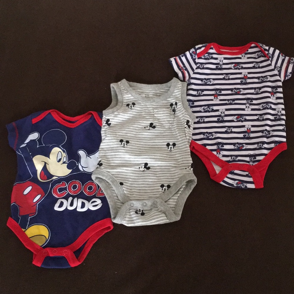 3pk mickey onesies